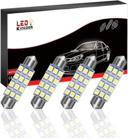 img 4 attached to 🚗 Светодиодные лампы LEDKINGDOMUS 578 212-2 4 шт. Лампа с балоконом 41 мм 42 мм 12SMD 1210 Чипсет 6000K белый Внутреннее световое исполнение карты двери купола 560 211 211-2 214-2 - Качественные светодиодные лампы для автомобильных салонов