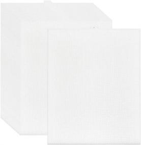 img 3 attached to 🎨 20 Pack of 7 Count Clear Plastic Mesh Canvas Sheets for Embroidery, Acrylic Yarn Crafting, Knit and Crochet Projects - 10.5'' x 13.5'' by BUYGOO