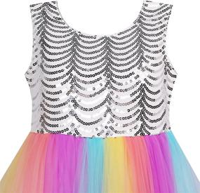img 1 attached to 🌸 Enchanting Flower Girls Unicorn Rainbow Princess Dresses – Must-Have Girls' Clothing