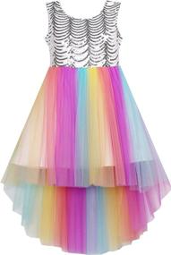 img 3 attached to 🌸 Enchanting Flower Girls Unicorn Rainbow Princess Dresses – Must-Have Girls' Clothing