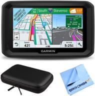 📱 garmin 5-inch gps navigator for trucks & long haul (010-01858-02) 580lmt-s with bluetooth, voice activation, live traffic, lifetime maps - north america. includes a bundle with hard eva 7-inch case & microfiber cloth logo