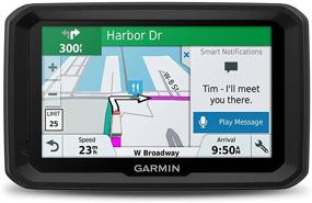 img 1 attached to 📱 Garmin 5-дюймовый GPS-навигатор для грузовиков и дальних перевозок (010-01858-02) 580LMT-S с Bluetooth, голосовым управлением, онлайн-информацией о движении, пожизненными картами - Северная Америка. В комплект входит чехол Hard EVA 7 дюймов и микрофибра.