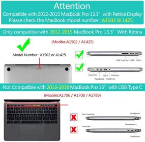 img 3 attached to 📦 Utryit Laptop Case for Old MacBook Pro 13" Retina (2012-2015) - Marble Hard Case Cover + Keyboard Cover