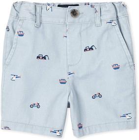 img 1 attached to Childrens Place Printed Shorts 9 12MOS