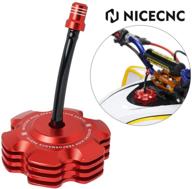 nicecnc red gas fuel cap with breather valve compatible with yamaha raptor 700 700r 80 50 bw350 grizzly 125 rt100 ttr110 ttr 110 logo