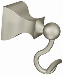 img 1 attached to 🛀 Retreat Robe Hook in Brushed Nickel Finish by Moen DN8303BN