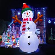 6ft wewill christmas inflatable snowman - blow up xmas decor for indoor outdoor yard christmas party decoration (snowman) logo