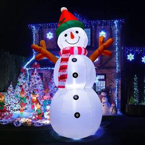 img 4 attached to 6FT WEWILL Christmas Inflatable Snowman - Blow up Xmas Decor for Indoor Outdoor Yard Christmas Party Decoration (Snowman)