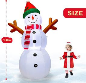 img 3 attached to 6FT WEWILL Christmas Inflatable Snowman - Blow up Xmas Decor for Indoor Outdoor Yard Christmas Party Decoration (Snowman)