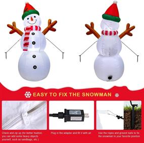 img 1 attached to 6FT WEWILL Christmas Inflatable Snowman - Blow up Xmas Decor for Indoor Outdoor Yard Christmas Party Decoration (Snowman)