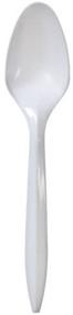 img 2 attached to 🥄 Nicole Home Collection Disposable Plastic Teaspoons, White, 50 Pack