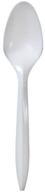 🥄 nicole home collection disposable plastic teaspoons, white, 50 pack logo