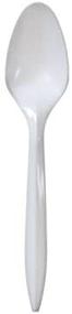 img 1 attached to 🥄 Nicole Home Collection Disposable Plastic Teaspoons, White, 50 Pack