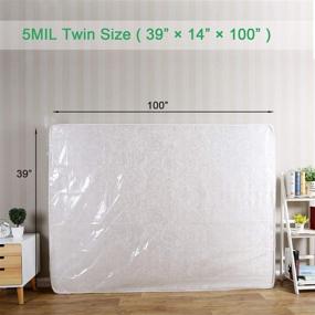 img 1 attached to Lauliven 2-Pack Mattress Bags for Moving - Twin Size - Extra Thick Heavy-Duty Storage Bags - 39 x 100 Inch - Premium Mattress Cover Protection