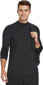 img 1 attached to 👕 Deeriama Men's Mock Turtleneck Long Sleeve Shirts for Athletics, Running, Workout, Golf &amp; Base Layer