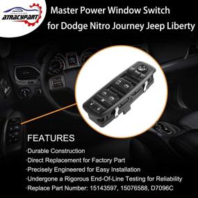 img 2 attached to 🔌 Замена мастер-кнопки управления окнами с 8+13 PIN для Dodge Nitro & Jeep Liberty 2008-2012 гг., Dodge Journey 2009-2010 гг. | Заменяет # 4602632AG, 4602632AH