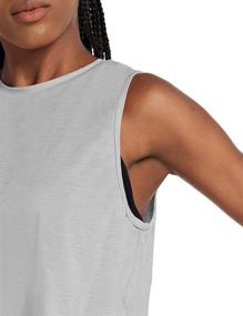 img 2 attached to BREEZYFIT Women's Crop Tank: Stylish, 🏋️ Quick-Dry Muscle Tops for Gym & Yoga