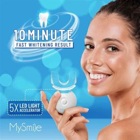 img 1 attached to 😃 Teeth Whitening Kit with LED Light, 10-Minute Non-Sensitive Fast Whitener - Includes 3 Carbamide Peroxide Gel Syringes. Effortlessly Erase Stains from Coffee, Smoking, Wines, Soda, and Food.
