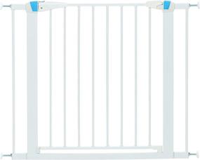 img 4 attached to 🚪 Midwest Homes for Pets Walk-Through Steel Pet Gate with Safety Glow Frame; 29" and 39" Height Options in Soft White and Textured Graphite