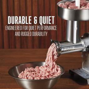 img 1 attached to 🥩 Weston Brands Butcher Series No. 8 Meat Grinder & Sausage Stuffer Commercial Grade 0.5 HP, 375 Watts, 6lbs/min, Stainless Steel (09-0801-W)