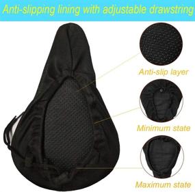 img 3 attached to 🚴 JIRTEMOT Extra Soft Gel Bike Seat Cover - Comfortable Exercise Cushion for Spin Bike, Padded Anti-Slip Saddle Cover for Indoor/Outdoor Cycling