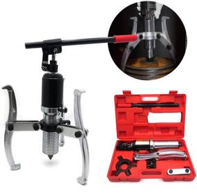 img 4 attached to 🔧 HTTMT- 5 Ton Hydraulic Bearing Gear Puller with 3 Jaw, 360 Degree Flexibility for Vehicle Wheel Hub Separation - Garage Tool [P/N: ET-CAR-FIX006-5T-RED]