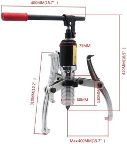 img 3 attached to 🔧 HTTMT- 5 Ton Hydraulic Bearing Gear Puller with 3 Jaw, 360 Degree Flexibility for Vehicle Wheel Hub Separation - Garage Tool [P/N: ET-CAR-FIX006-5T-RED]