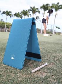 img 3 attached to 🏌️ jsnoup Golf Scorecard Holder - Premium Leather Yardage Book Cover with Golf Pencil - Enhance Your Golfing Experience with this Ocean Blue Golf Journal