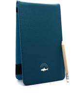 🏌️ jsnoup golf scorecard holder - premium leather yardage book cover with golf pencil - enhance your golfing experience with this ocean blue golf journal logo