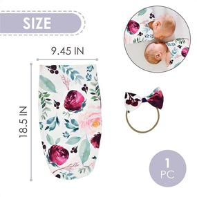 img 3 attached to 🌿 LEGLO Newborn Swaddle Sack Cocoon Wrap & Sleeping Bag, Sage Green Infant Swaddle with Pink Floral Headband
