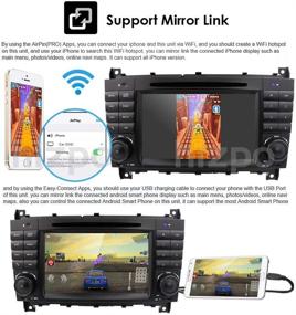 img 3 attached to 🚗 Upgrade Your Mercedes Benz with a 7-Inch Android 10 Car Stereo DVD Player with GPS Navigation, DAB+, BT, RDS Radio, SWC, 4G WiFi