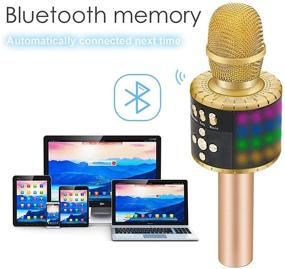 img 1 attached to BONAOK Wireless Bluetooth Karaoke Microphone With Controllable LED Lights Accessories & Supplies