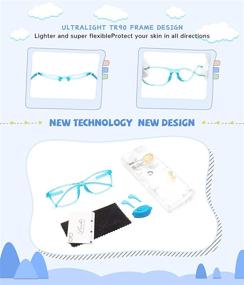 img 1 attached to Premium Kids Blue Light Blocking Glasses: Protect Eyes from Digital Screens, for Boys & Girls Ages 3-15 - Anti-Glare, Eye Strain Relief, UV Ray Shield