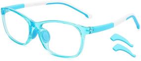 img 4 attached to Premium Kids Blue Light Blocking Glasses: Protect Eyes from Digital Screens, for Boys & Girls Ages 3-15 - Anti-Glare, Eye Strain Relief, UV Ray Shield