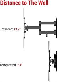 img 1 attached to 📺 Loctek TV Wall Mount Bracket: Full Motion Swivel Articulating Flat Screen, 26-55 inch, 72 lbs Weight Capacity, 400x400mm VESA Size