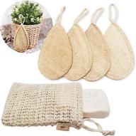 🧽 5-pack of compostable loofah dish sponges, 100% natural vegetable scrubbers, biodegradable kitchen scouring pads, dishwashing bar soap saver bag logo