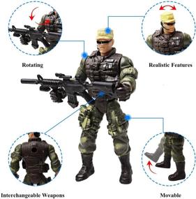 img 1 attached to 🔥 Идеальные солдаты Ultimate HAPTIME: реалистичные наборы игрушек для эпических боев!