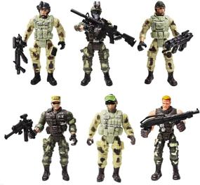 img 4 attached to 🔥 Ultimate HAPTIME Soldiers Military Figures: Lifelike Playsets for Epic Battles!