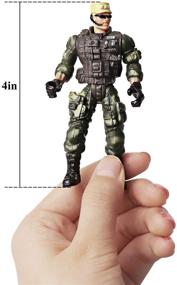 img 2 attached to 🔥 Ultimate HAPTIME Soldiers Military Figures: Lifelike Playsets for Epic Battles!