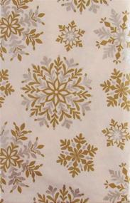 img 4 attached to Elegant Christmas Snowflakes Flannel Tablecloth