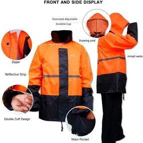 img 2 attached to 🌧️ Ultimate Lightweight Waterproof Workwear Raincoats for Occupational Health & Safety - Top-rated Protective Gear