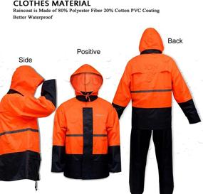 img 3 attached to 🌧️ Ultimate Lightweight Waterproof Workwear Raincoats for Occupational Health & Safety - Top-rated Protective Gear