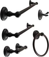 🛁 sento robiki 5-piece bathroom accessories set, wall mounted bath hardware in oil-rubbed bronze finish logo