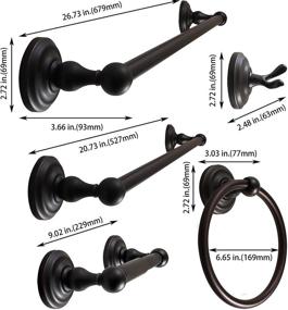 img 3 attached to 🛁 SENTO ROBIKI 5-Piece Bathroom Accessories Set, Wall Mounted Bath Hardware in Oil-Rubbed Bronze Finish