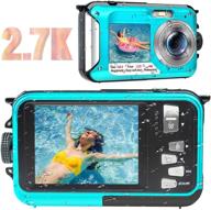 📷 explore the depths with our full hd 2.7k 48mp waterproof camera for snorkeling: dual screen, self-timer, and 16x digital zoom! logo