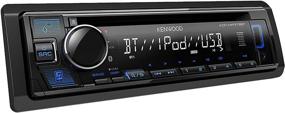 img 2 attached to 🎶 Kenwood Одинарный DIN Bluetooth CD/AM/FM USB Автомобильный Стереоприемник с AUX Входом и поддержкой двух телефонов, Pandora/Spotify/iHeartRadio, управление на Apple iPhone и Android, в комплекте наушники ALPHASONIK