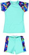 leinasen unicorn boyshorts: vibrant 2 piece swimsuits for boys logo