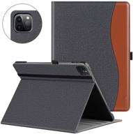 ztotopcase for new ipad pro 12.9 case 2020 - premium leather folio 📱 stand case with auto sleep/wake, supports ipad pencil charging - denim black, 4th generation logo