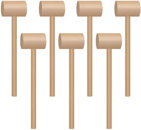 img 4 attached to 🦀 HANGNUO 18pcs Wooden Crab Mallet for Cracking Seafood, Lobster, and Crab - Wooden Hammer for Chocolate - Smash Hammers for Breakable Heart - Solid Natural Hardwood Wooden Mallet Gavel - Mini Hammer Toy for Kids