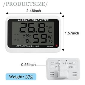 img 3 attached to Fridge Thermometer Freezer Temperature Himidity